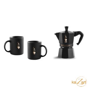 Bialetti Mokkaset + 2 Mugs Zwart