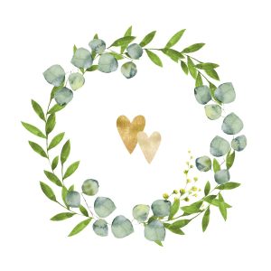 PPD serviet 33x33 cm 'Two Hearts' 20 st