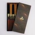 Chopstick Set/5 pair Wooden Gold Umbrella, giftbox