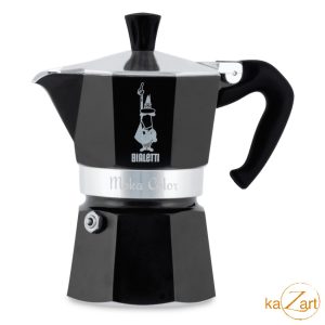 BIALETTI Mokka Color Koffiekan - Zwart - 3 tassen