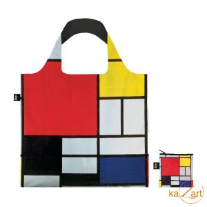 LOQI Bag M.C. - Composition with Red, Yellow, Blue and Black Recycled