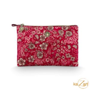 PIP Studio - Toilettas Charly Medium Quilted Daisy Dreams Rood