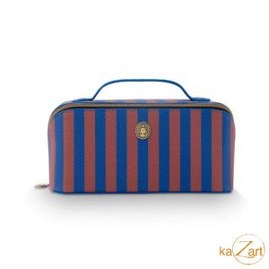PIP Studio - Toilettas Cyrille Medium Streep Blauw