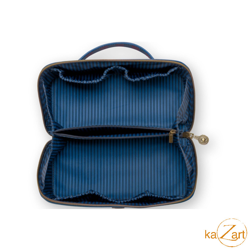 PIP Studio - Toilettas Cyrille Medium Streep Blauw