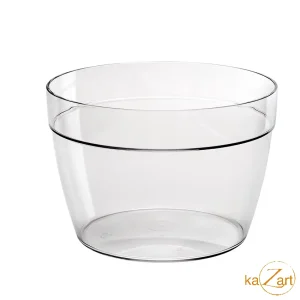 Ijsemmer rond transparant cristal 29 x 20 cm
