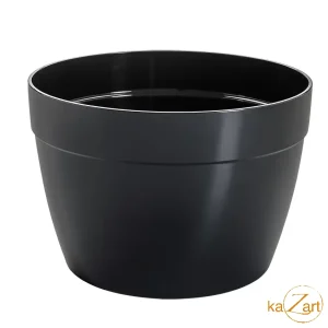 Ijsemmer rond zwart cristal 29 x 20 cm