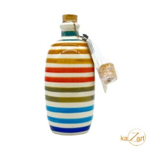 Beneoliva - Olijfolie in Keramische Fles Multicolor Lijnen 50cl