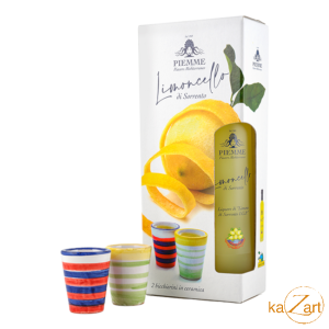 Piemme - Limoncello di Sorrento + 2 keramieke bekers